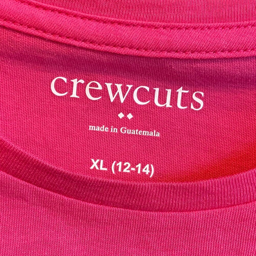 Crewcuts girl’s ruffle sleeve t shirt size XL Hot Pink - Picture 2 of 7